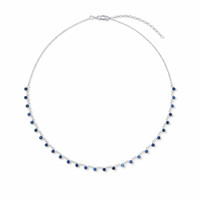 2.75 Ct. Sapphire 14K White Gold necklace