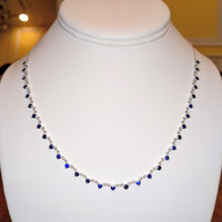 2.75 Ct. Sapphire 14K White Gold necklace