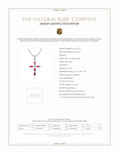0.24 Ct. Ruby Natural Diamond Pave Pendant, 14K White Gold Scan Report