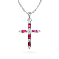 0.24 Ct. Ruby White Gold pendant