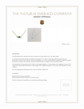0.15 Ct. Emerald Natural Diamond Halo Necklace, 14K Yellow Gold Appraisal