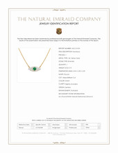 0.15 Ct. Emerald and Natural Diamond Halo Necklace, 14K Yellow Gold Scan Report