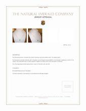 0.32 Ct. Emerald Pave Necklace, 14K Yellow Gold Appraisal