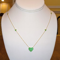 0.32 Ct. Emerald Yellow Gold necklace