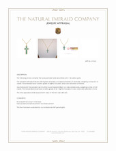 0.15 Ct. Emerald and Natural Diamond Pave Pendant, 14K Yellow Gold Appraisal