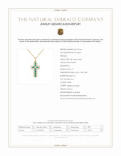0.15 Ct. Emerald and Natural Diamond Pave Pendant, 14K Yellow Gold Scan Report