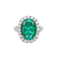 3.61 Ct. Emerald White Gold ring
