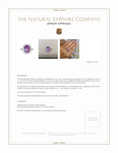 2.55 Ct. Pink Sapphire and Natural Diamond Pave Ring, 18K White Gold Appraisal
