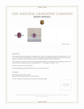 3.49 Ct. Spinel Natural Diamond Pave Ring, 18K White Gold Appraisal