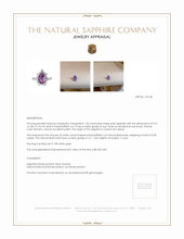 1.56 Ct. Pink Sapphire and Natural Diamond Pave Ring, 18K White Gold Appraisal