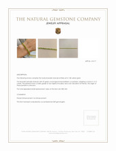 12.72 Ct.Tw.Total Carat Weight Green (Lime Green) Peridot Tennis/Line Bracelet, 14K Yellow Gold Appraisal