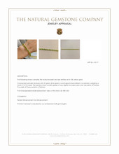 12.72 Ct.Tw.Total Carat Weight Green (Lime Green) Peridot Tennis/Line Bracelet, 18K Yellow Gold Appraisal
