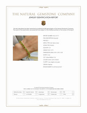 12.72 Ct.Tw.Total Carat Weight Green (Lime Green) Peridot Tennis/Line Bracelet, 18K Yellow Gold Scan Report
