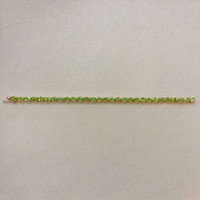 12.72 Ct.Tw. Peridot Tennis/Riviere Bracelet, 18K Yellow Gold Image
