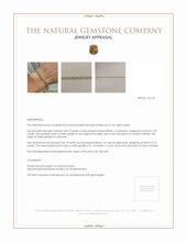 7.90 Ct.Tw. Peridot Natural Diamond Tennis/Riviere Bracelet, 14K Yellow Gold Appraisal