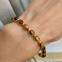20.21 Ct.Tw. Tiger's Eye 18K Yellow Gold bracelet