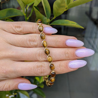 20.21 Ct.Tw. Tiger's Eye Bezel Bracelet, 18K Yellow Gold Life Style