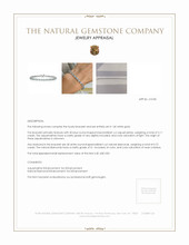 2.11 Ct.Tw. Aquamarine Natural Diamond Tennis/Line Bracelet, 14K White Gold Appraisal