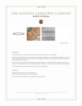 2.11 Ct.Tw. Aquamarine Natural Diamond Tennis/Line Bracelet, 14K White Gold Appraisal