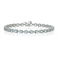 2.11 Ct.Tw. Aquamarine 14K White Gold bracelet