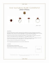 3.03 Ct. Ruby Natural Diamond Pave Ring, 18K White & Yellow Appraisal