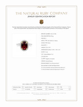 3.03 Ct. Ruby and Natural Diamond Pave Ring, 18K White & Yellow Scan Report