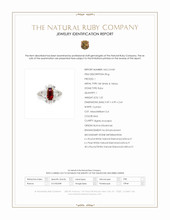 1.22 Ct. Ruby and Natural Diamond Pave Ring, 18K White & Yellow Scan Report