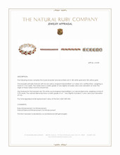 17.54 Ct.Tw.Total Carat Weight Ruby and Natural Diamond Pave Bracelet, 18K White & Yellow Appraisal