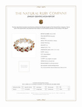 17.54 Ct.Tw. Ruby Natural Diamond Pave Bracelet, 18K White & Yellow Scan Report