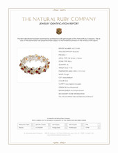 17.54 Ct.Tw.Total Carat Weight Ruby and Natural Diamond Pave Bracelet, 18K White & Yellow Scan Report