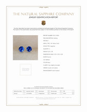 1.58 Ct.Tw. Blue Sapphire Studs Earrings, 14K Yellow Gold Scan Report