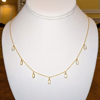 2.11 Ct. Moonstone Yellow Gold necklace