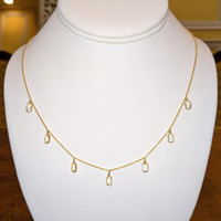 2.11 Ct. Moonstone 18K Yellow Gold necklace