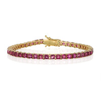 8.60 Ct.Tw. Rhodolite Garnet 14K Yellow Gold bracelet