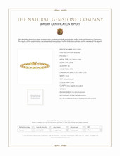 5.05 Ct.Tw. Opal Natural Diamond Accent Stones Bracelet, 14K Yellow Gold Scan Report