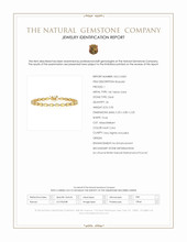 5.05 Ct.Tw.Total Carat Weight Multi Color Opal and Natural Diamond Accent Stones Bracelet, 14K Yellow Gold Scan Report