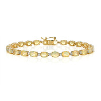 5.05 Ct.Tw. Opal Natural Diamond Accent Stones Bracelet, 14K Yellow Gold Image