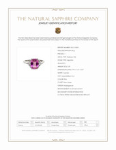 2.81 Ct. Pink Sapphire and Natural Diamond Three Stone Ring, Platinum 950 Scan Report
