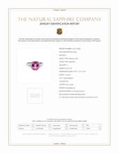 2.81 Ct. Pink Sapphire and Natural Diamond Three Stone Ring, Platinum 950 Scan Report