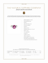 2.81 Ct. Pink Sapphire and Natural Diamond Three Stone Ring, Platinum 950 Scan Report