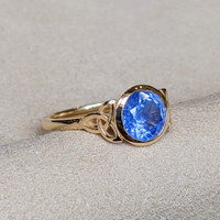1.76 Ct. Blue Sapphire Bezel Ring, 14K Yellow Gold Image