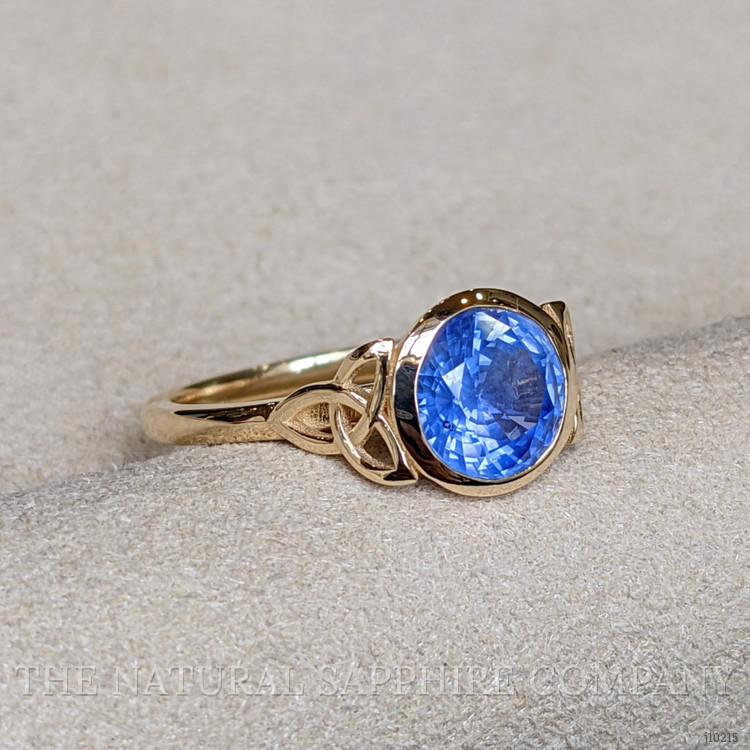 1.76 Ct. Blue Sapphire Bezel Ring, 14K Yellow Gold