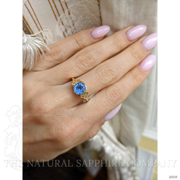 1.76 Ct. Blue Sapphire Bezel Ring, 14K Yellow Gold