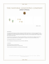 1.75 Ct.Tw.Total Carat Weight Multi Color Opal and Natural Diamond Studs Earrings, 14K Yellow Gold Appraisal