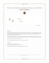 1.75 Ct.Tw.Total Carat Weight Multi Color Opal and Natural Diamond Studs Earrings, 14K Yellow Gold Appraisal