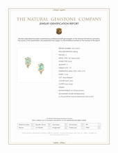 1.75 Ct.Tw.Total Carat Weight Multi Color Opal and Natural Diamond Studs Earrings, 14K Yellow Gold Scan Report