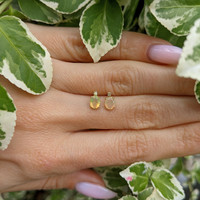 1.75 Ct.Tw.Total Carat Weight Opal Natural Diamond Studs Earrings, 14K Yellow Gold Life Style