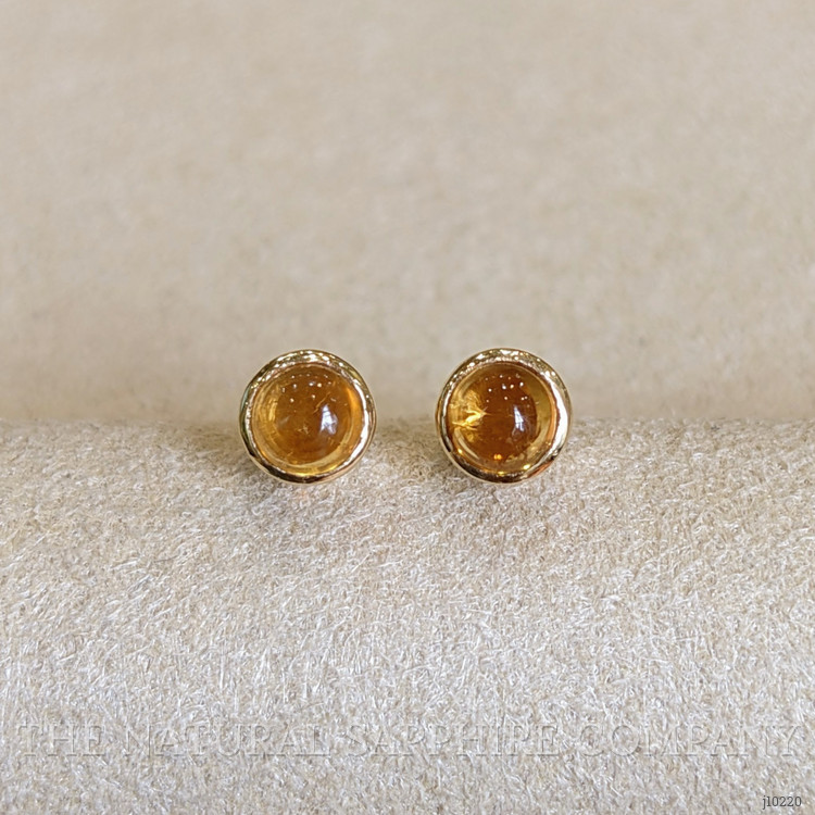 2.40 Ct.Tw. Citrine Studs Earrings, 14K Yellow Gold