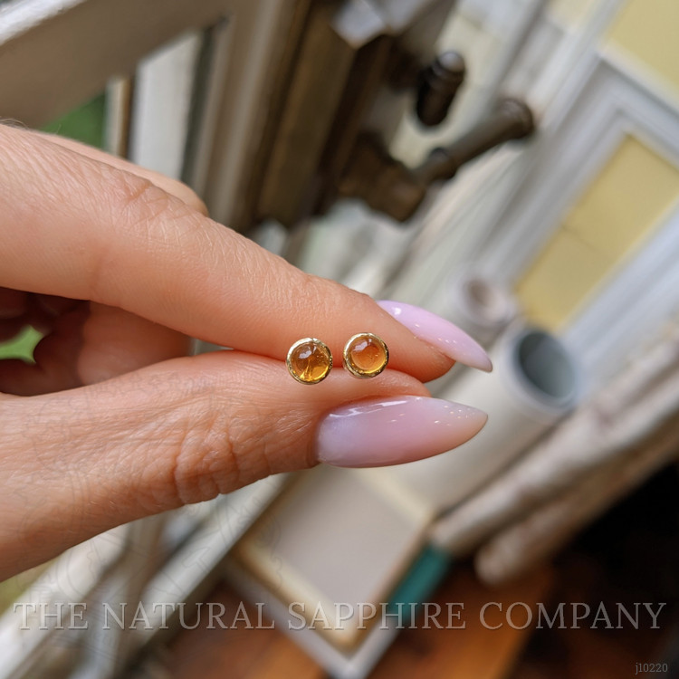 2.40 Ct.Tw. Citrine Studs Earrings, 14K Yellow Gold