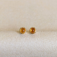 2.40 Ct.Tw. Citrine Studs Earrings, 14K Yellow Gold Life Style